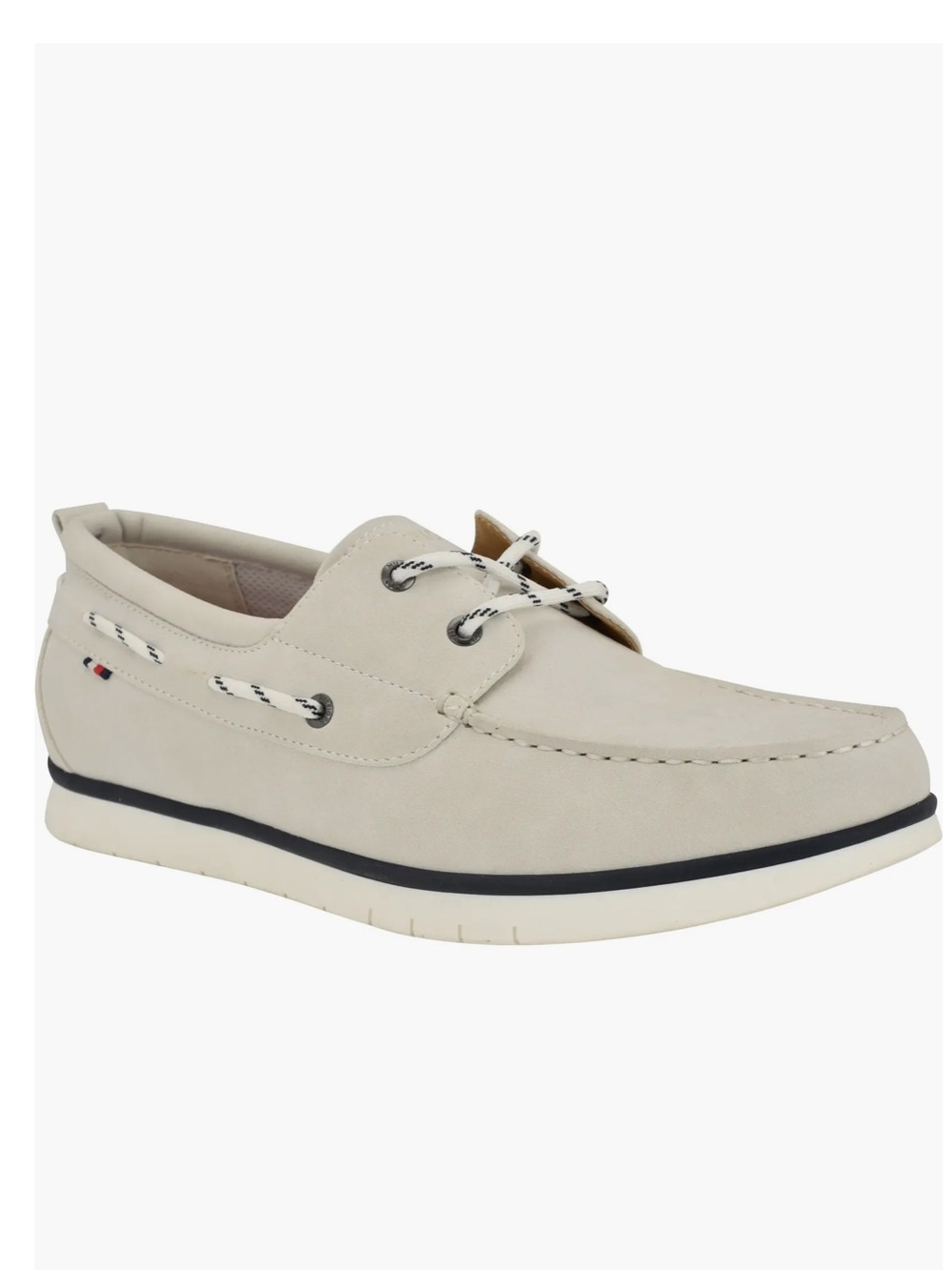 NWOT Men's Casual Boat Shoe in Beige - Lace-Up Slip-On